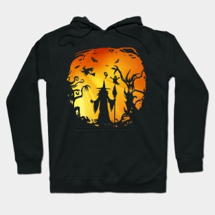 Orange Witch in the Haunted Forest Hoodie